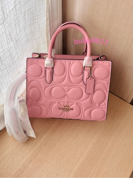 Coach Handbags - NWT💗Coach Maggie Small Tote Bag
In Signature Leather Pink Petal CY670 Satchel